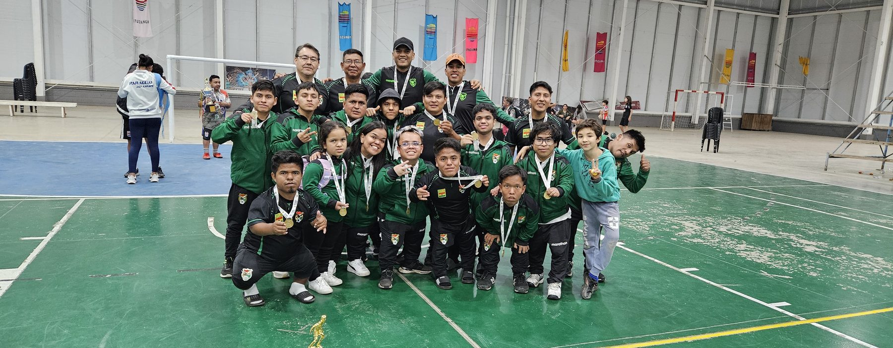 Equipo con medallas